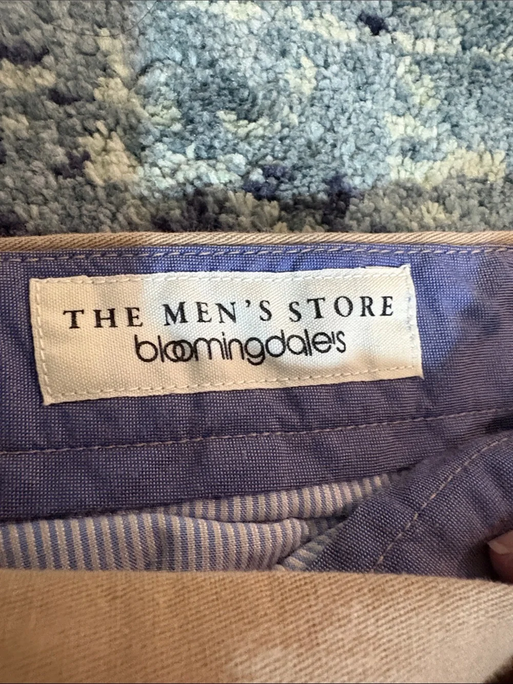 Bloomingdale's Men's Khaki Cotton Chinos - Beige